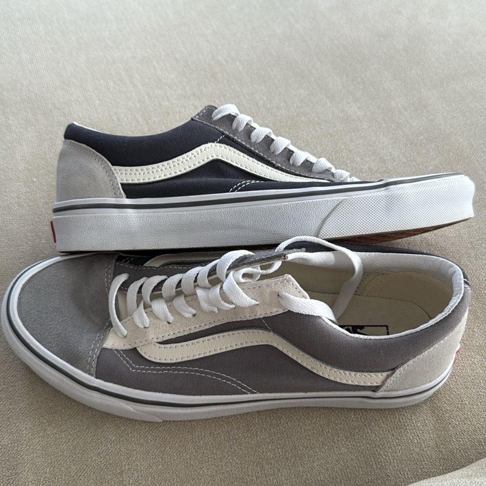 Vans Old Skool Style 36 Shoes Navy Gray Colorblock Sneakers - Picture 13 of 13